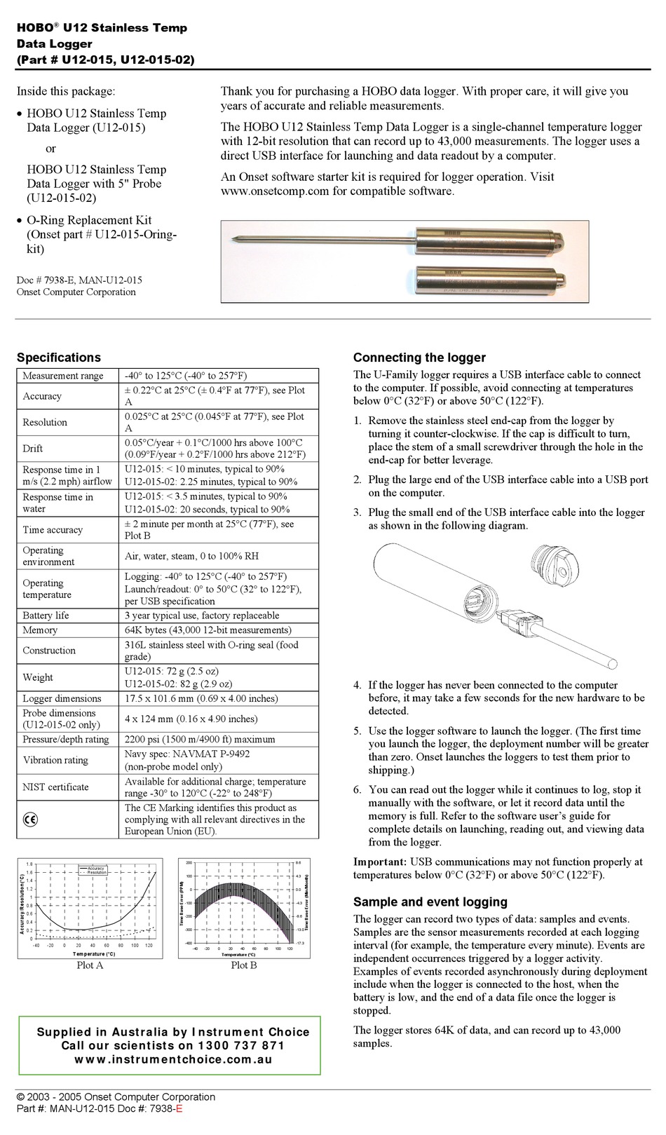 HOBO U12 QUICK START MANUAL Pdf Download | ManualsLib