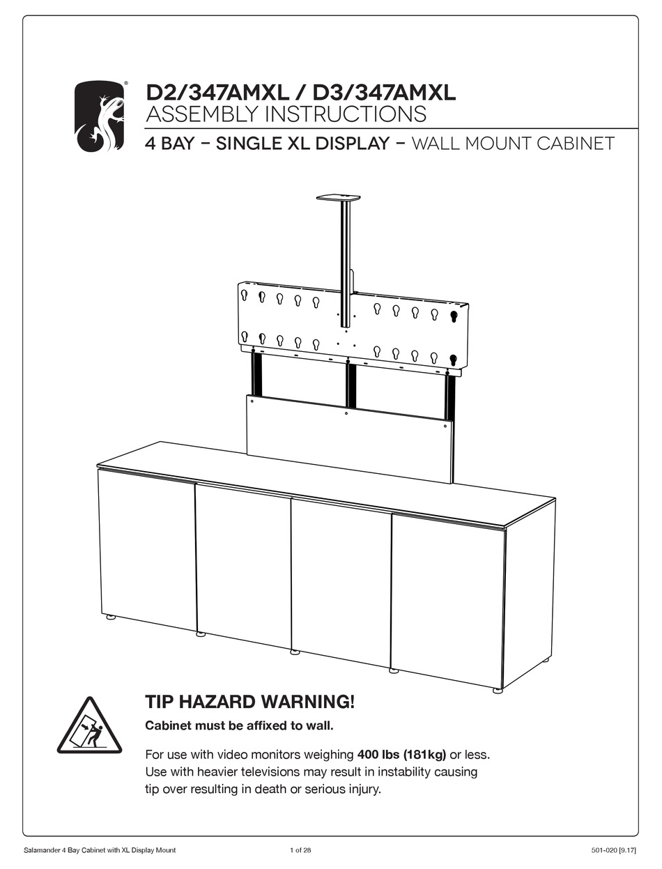 SALAMANDER DESIGNS D2/347AMXL ASSEMBLY INSTRUCTIONS MANUAL Pdf Download ...