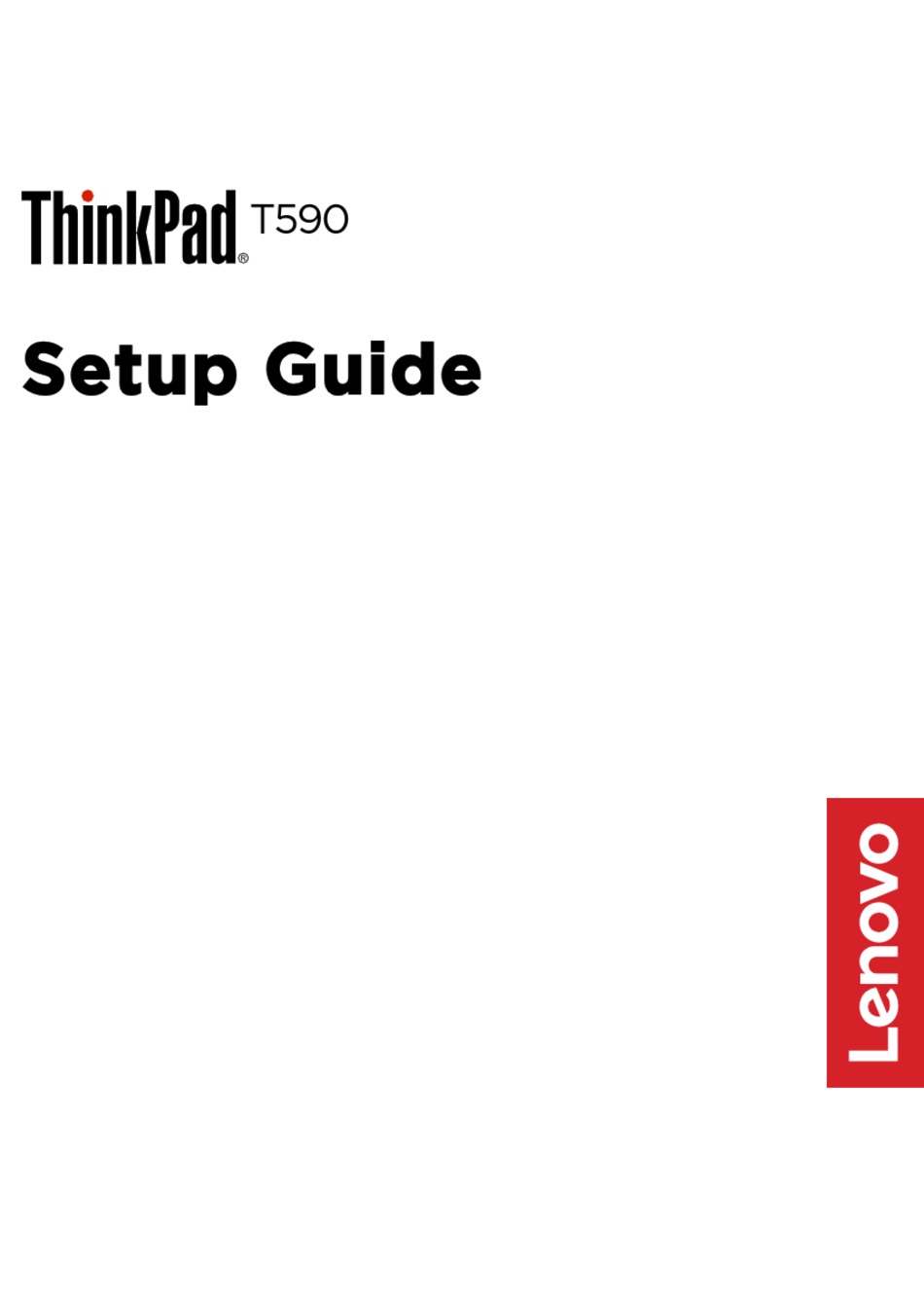 LENOVO THINKPAD T590 SETUP MANUAL Pdf Download  ManualsLib