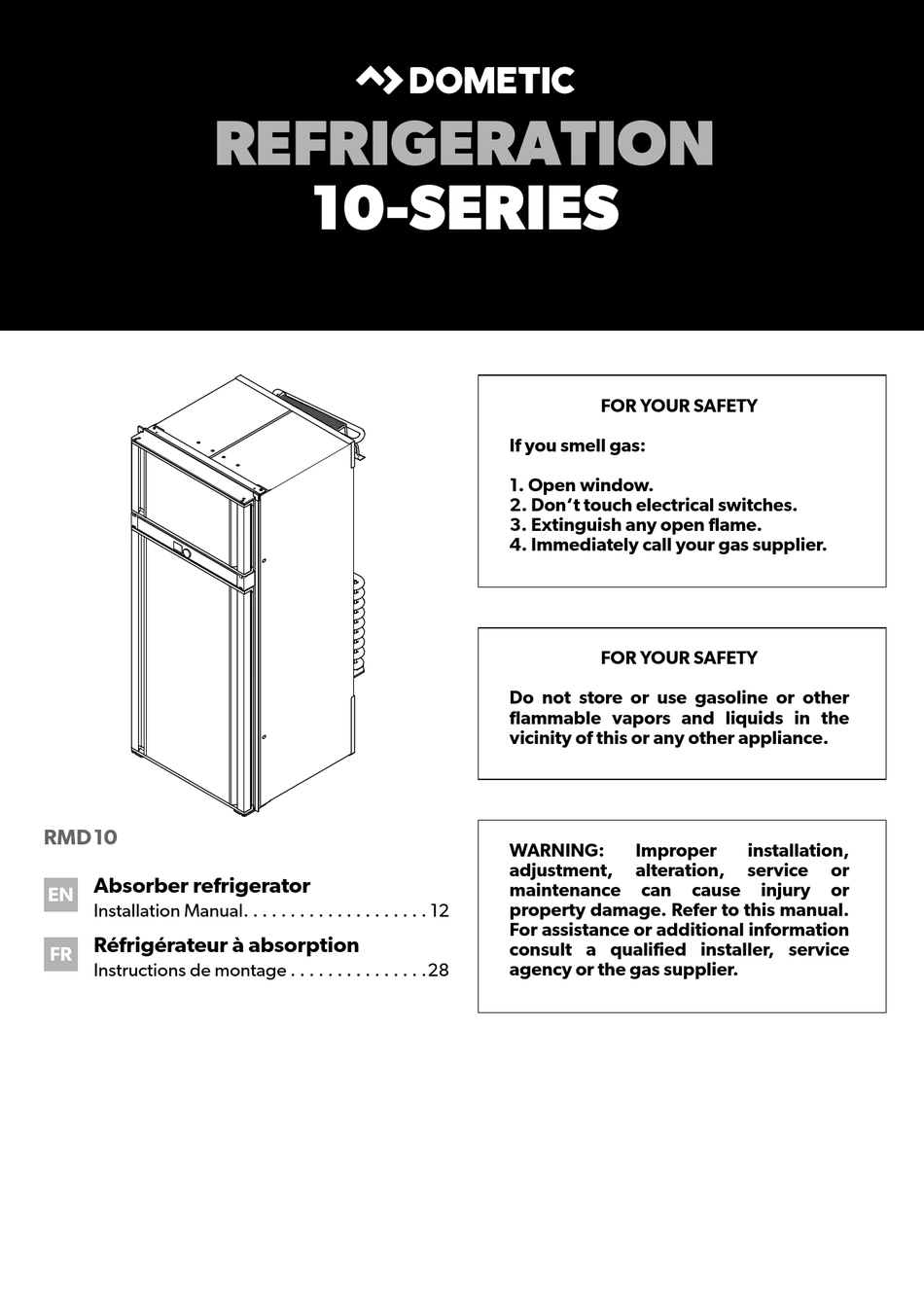 DOMETIC 10 SERIES INSTALLATION MANUAL Pdf Download | ManualsLib