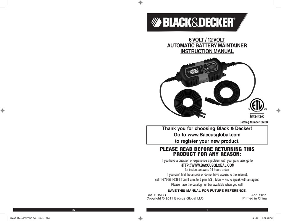 BLACK & DECKER BM3B INSTRUCTION MANUAL Pdf Download | ManualsLib