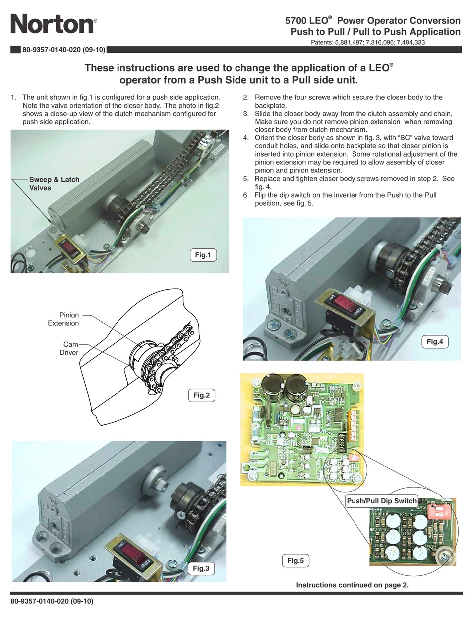 ASSA ABLOY NORTON LEO 5700 INSTRUCTIONS Pdf Download | ManualsLib