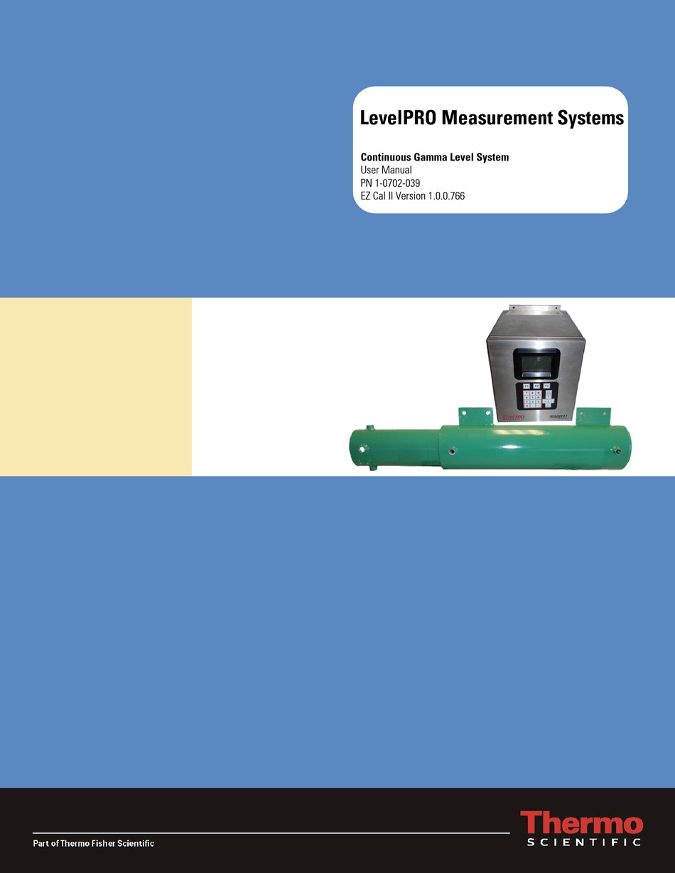 THERMO SCIENTIFIC LEVELPRO USER MANUAL Pdf Download | ManualsLib