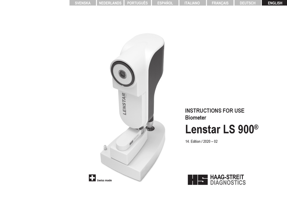 Haag Streit Lenstar Ls 900 Instructions For Use Manual Pdf Download Manualslib 2586