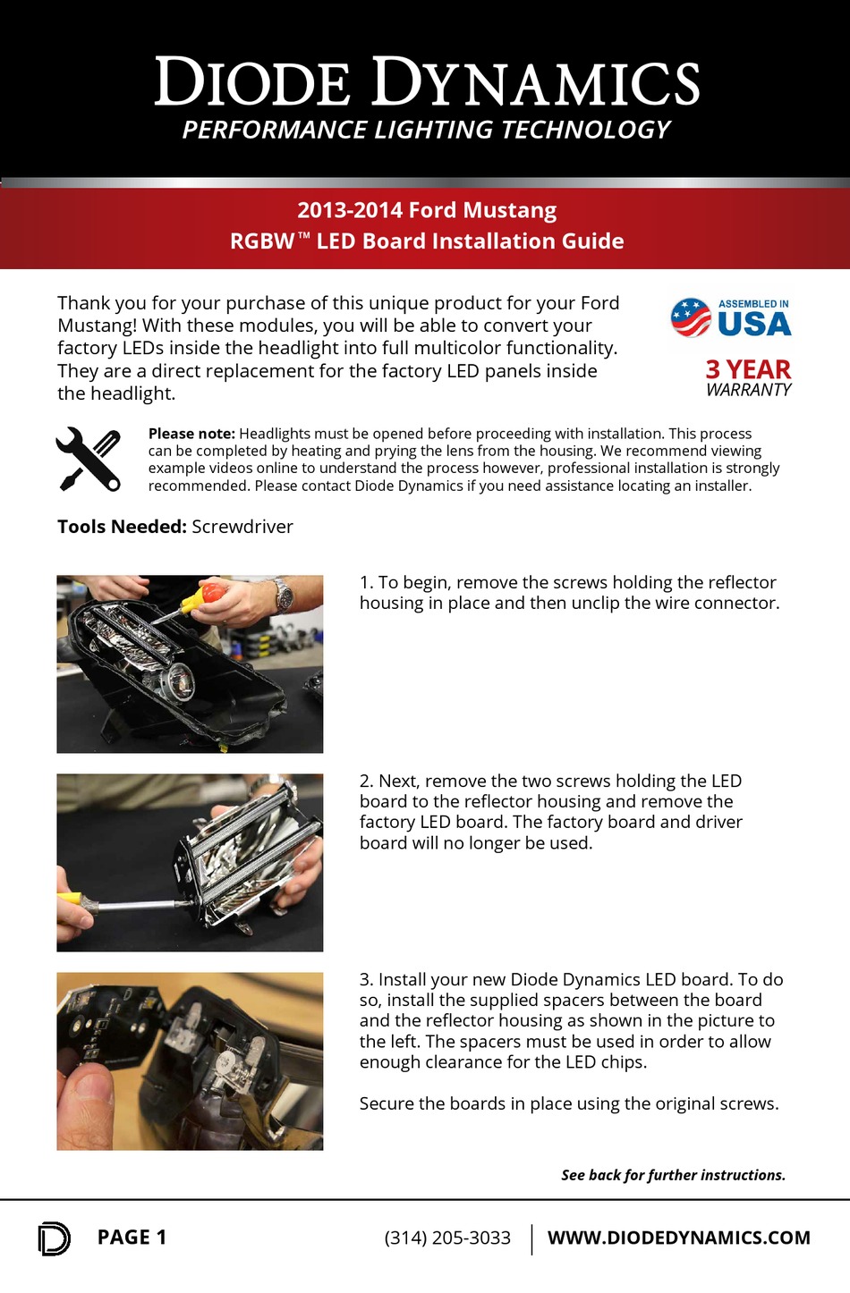 DIODE DYNAMICS RGBW LED BOARD INSTALLATION MANUAL Pdf Download ManualsLib