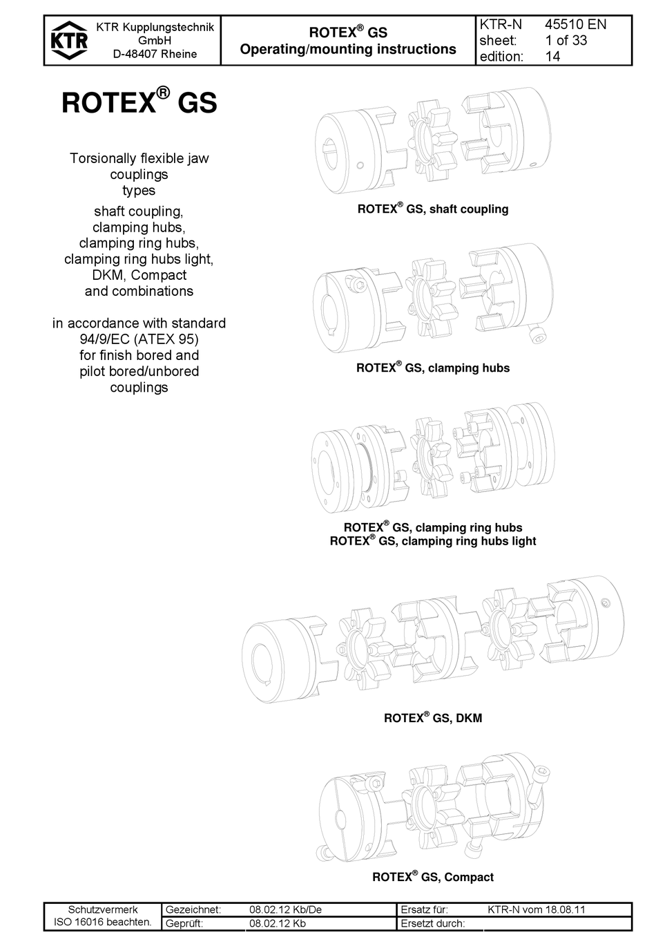 Ktr Rotex Gs Series Operating Mounting Instructions Pdf Download Manualslib 