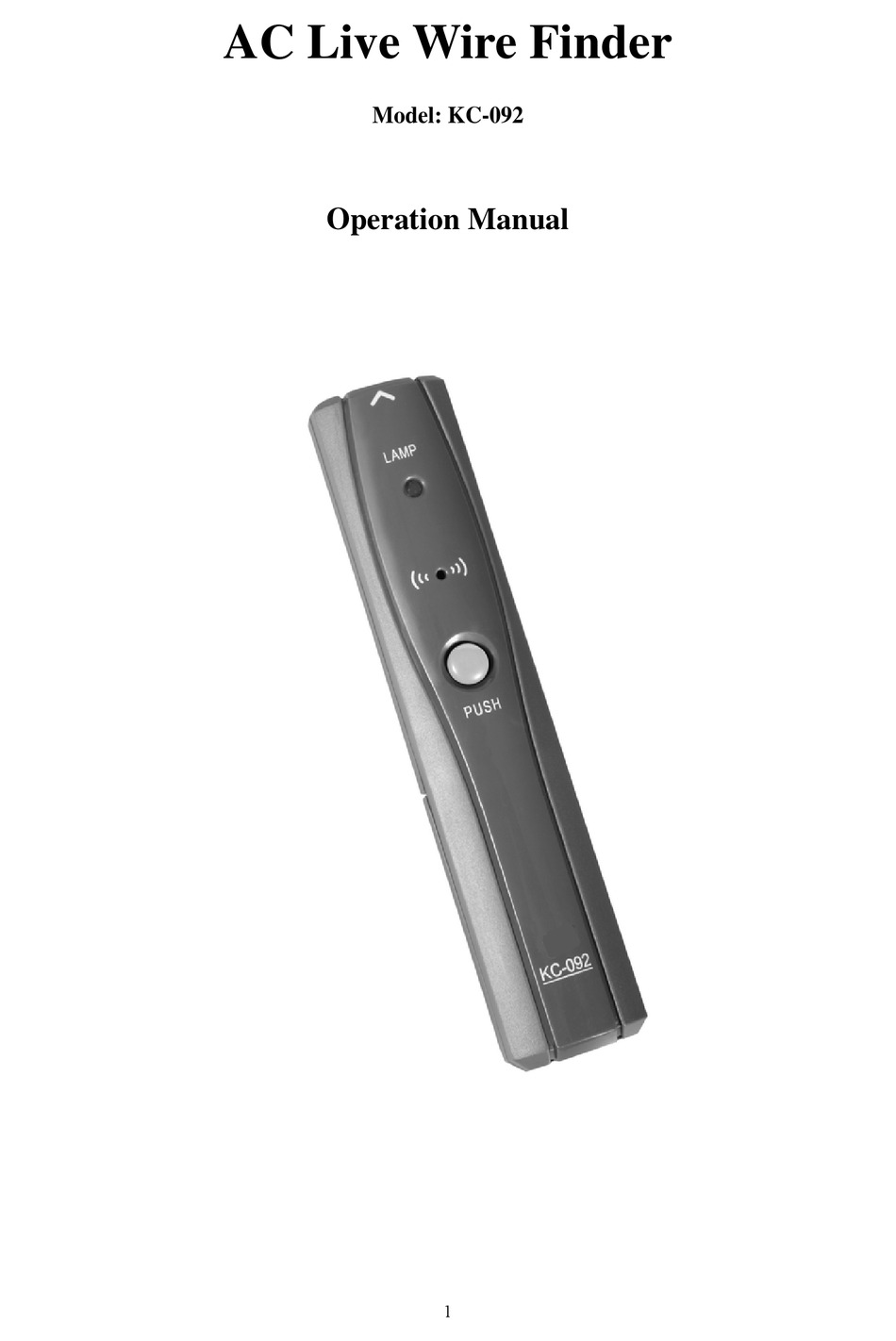 AC WIRE DETECTOR 092 