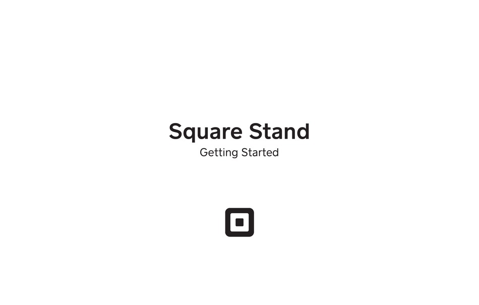 SQUARE STAND GETTING STARTED Pdf Download ManualsLib
