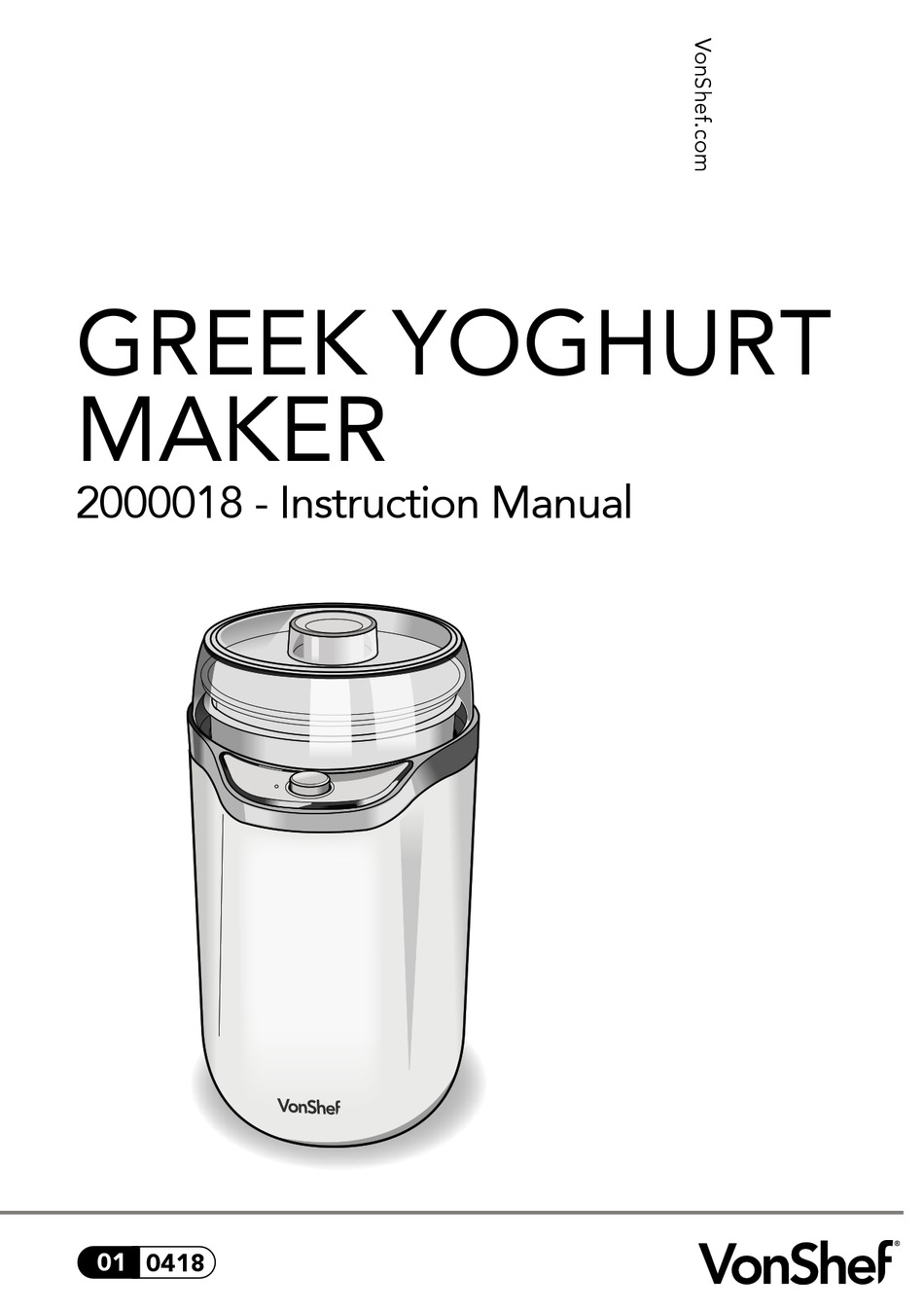 VONSHEF 2000018 INSTRUCTION MANUAL Pdf Download ManualsLib