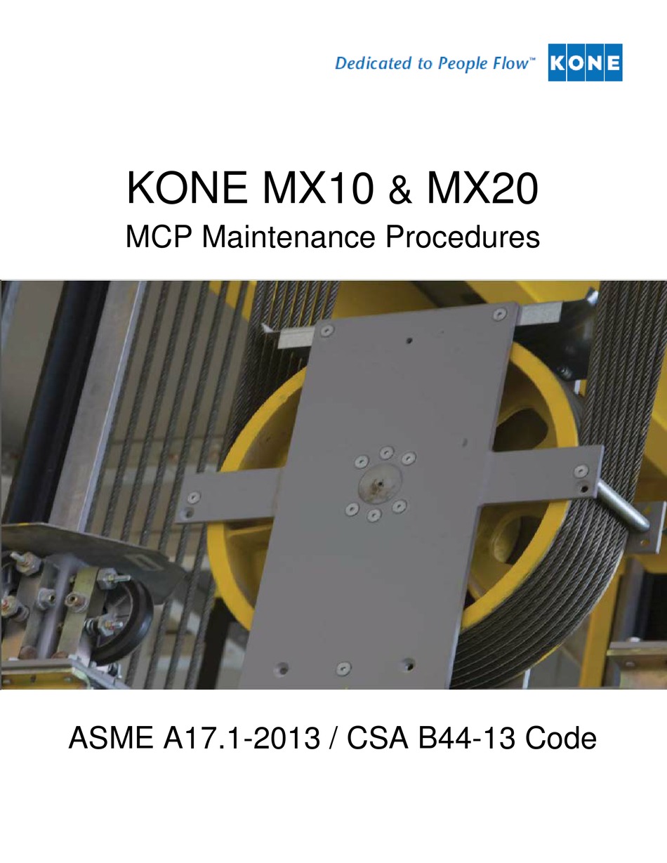 KONE MX10 MAINTENANCE PROCEDURES Pdf Download ManualsLib