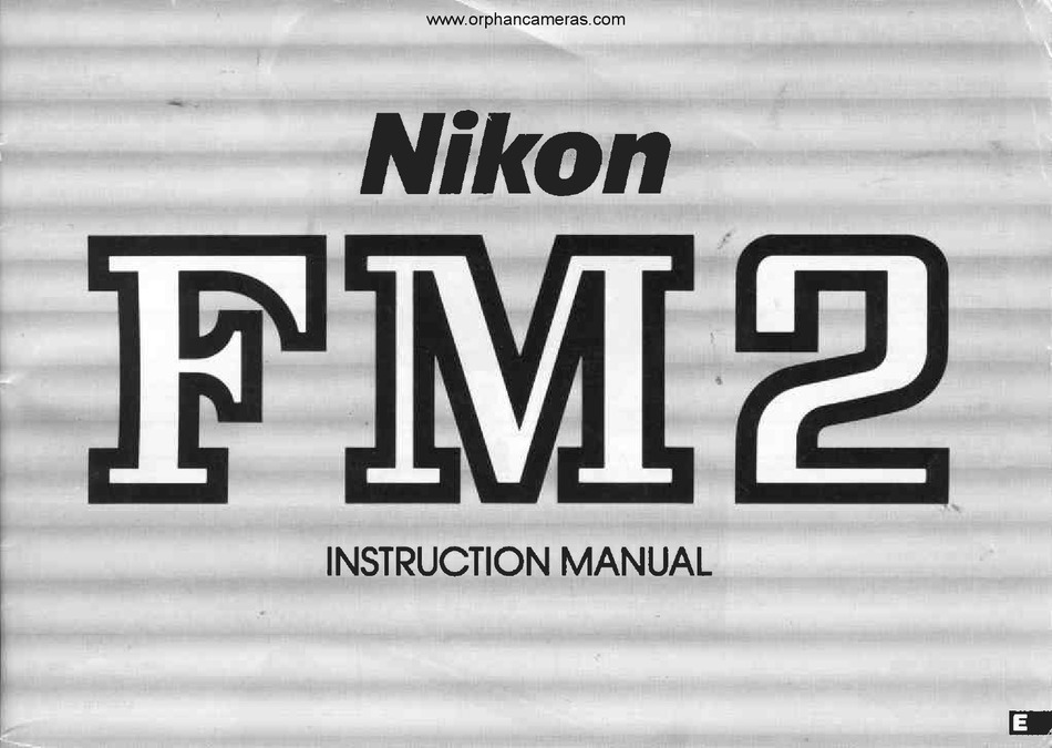 NIKON FM2 INSTRUCTION MANUAL Pdf Download ManualsLib