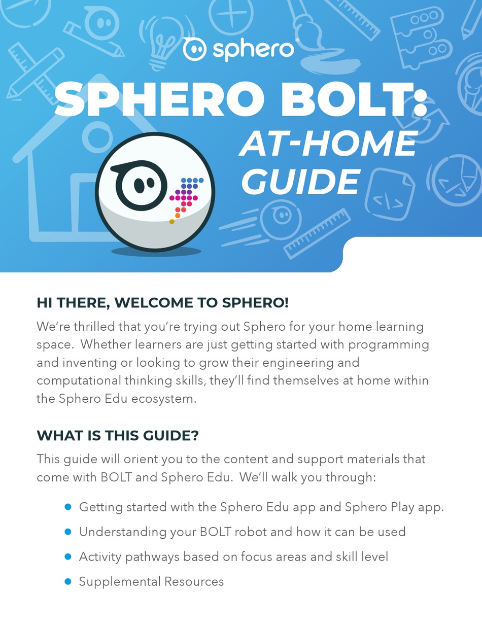 Sphero Bolt Robot Sphero Tutorial Robot Sphero Manual Programming