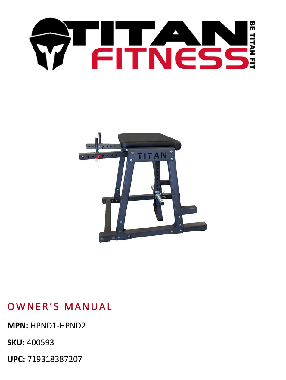 TITAN FITNESS HPND1 OWNER