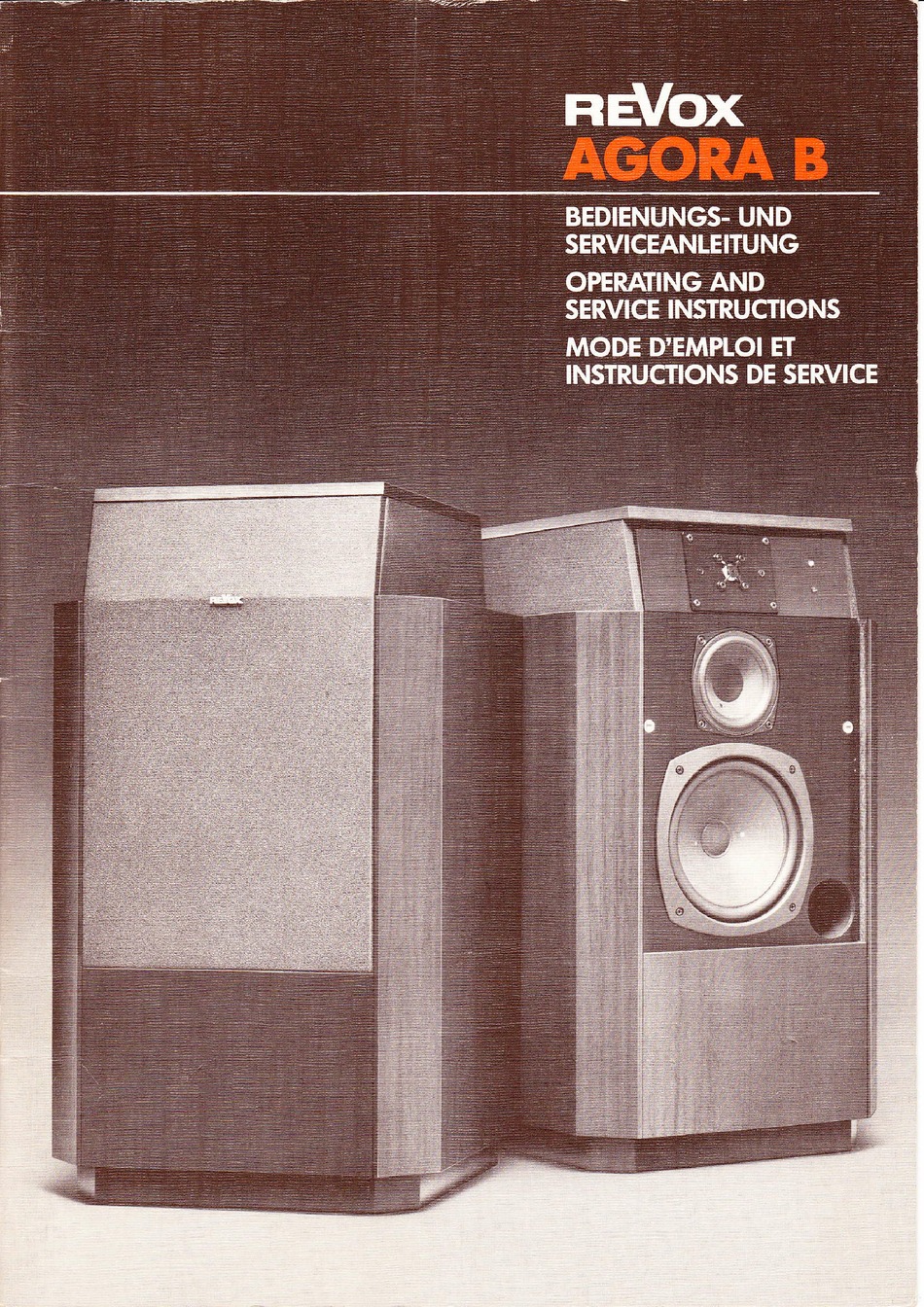 REVOX AGORA B OPERATING AND SERVICE INSTRUCTIONS Pdf Download | ManualsLib