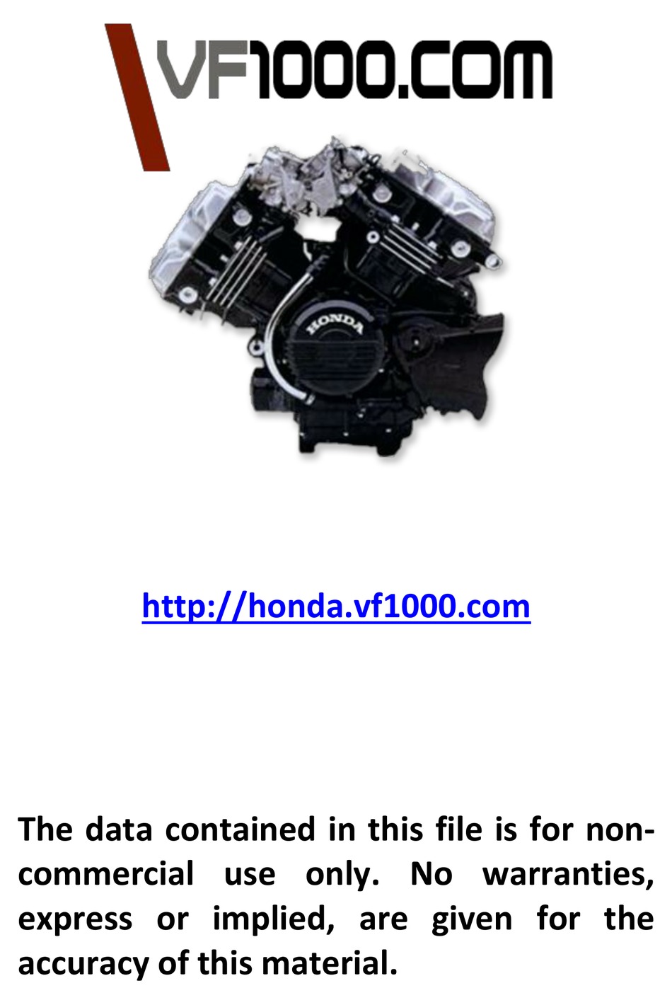 HONDA VF1000F-II OWNER'S MANUAL Pdf Download | ManualsLib