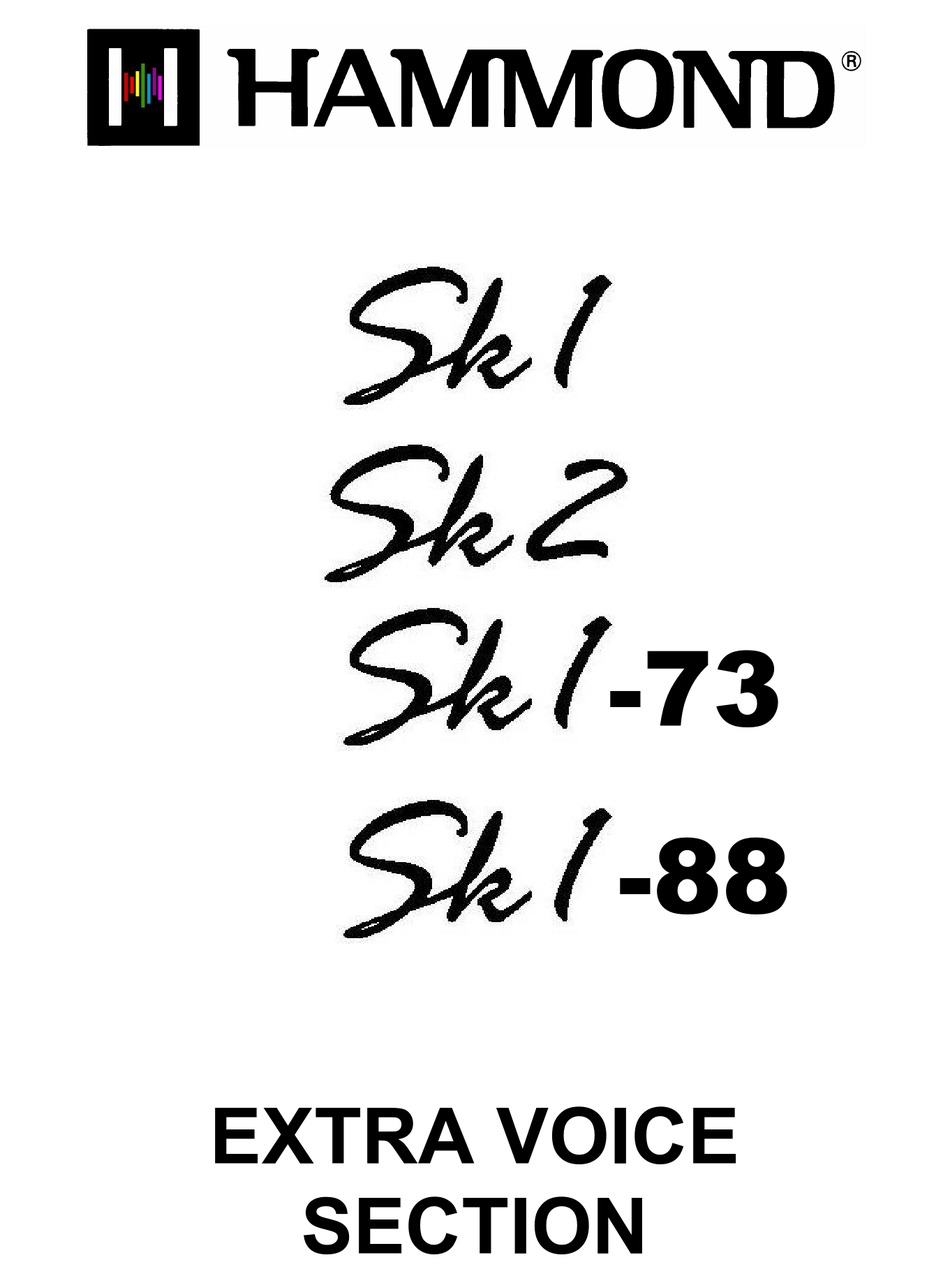 HAMMOND SK1 MANUAL Pdf Download | ManualsLib