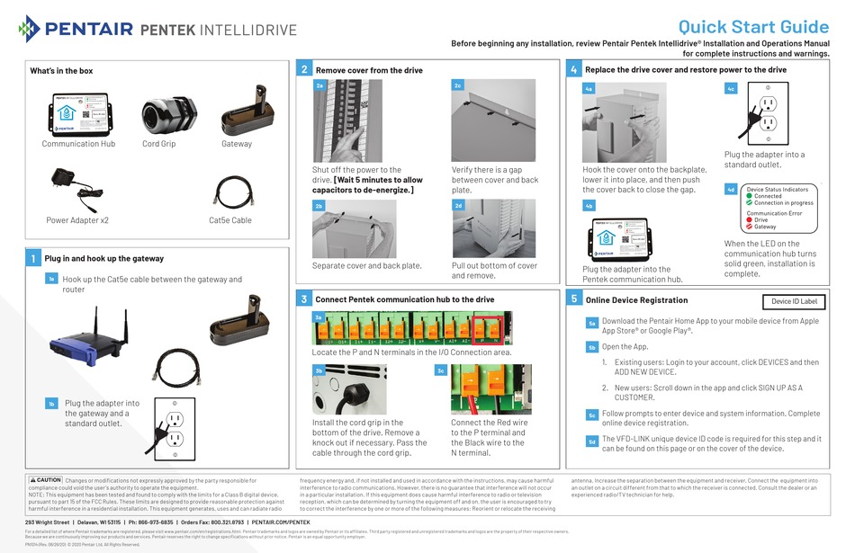 PENTAIR PENTEK INTELLIDRIVE QUICK START MANUAL Pdf Download | ManualsLib