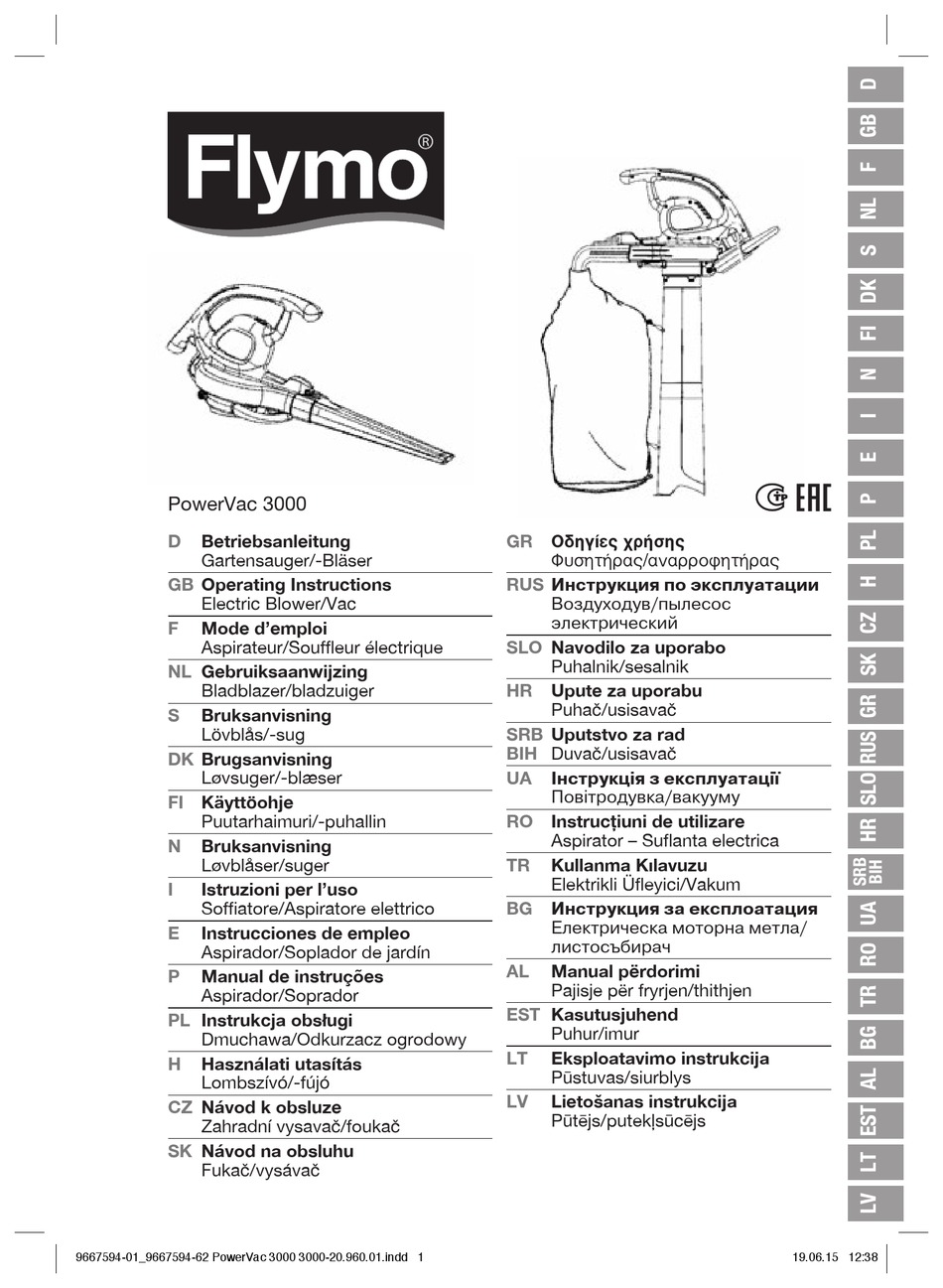 FLYMO POWERVAC 3000 OPERATING INSTRUCTIONS MANUAL Pdf Download ManualsLib