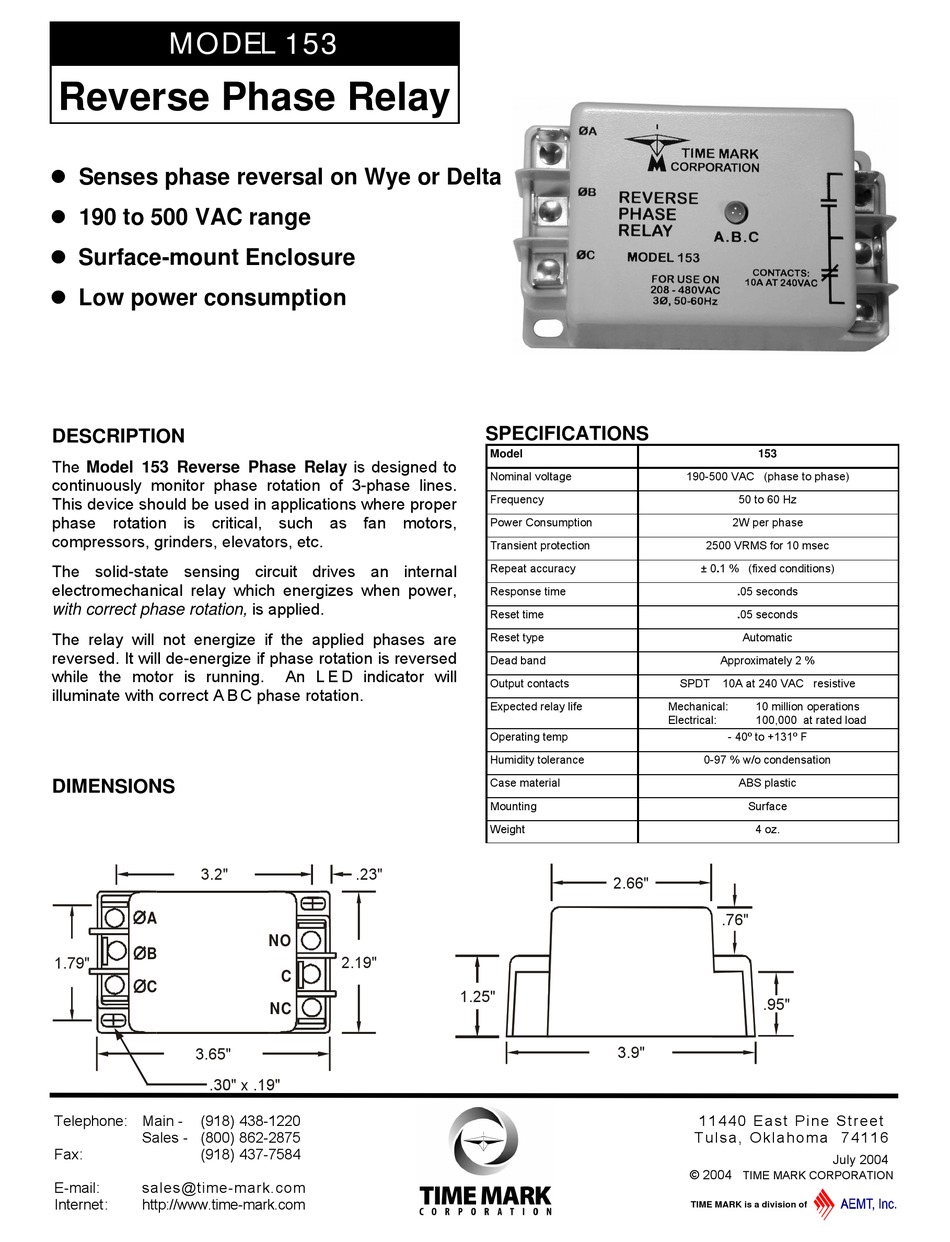 TIME MARK 153 INSTALLATION INSTRUCTIONS MANUAL Pdf Download | ManualsLib