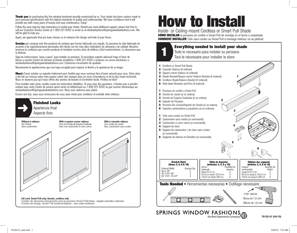 BEST EXPERIENCE SPRINGS WINDOW FASHIONS SMART PULL SHADE HOW TO INSTALL ...