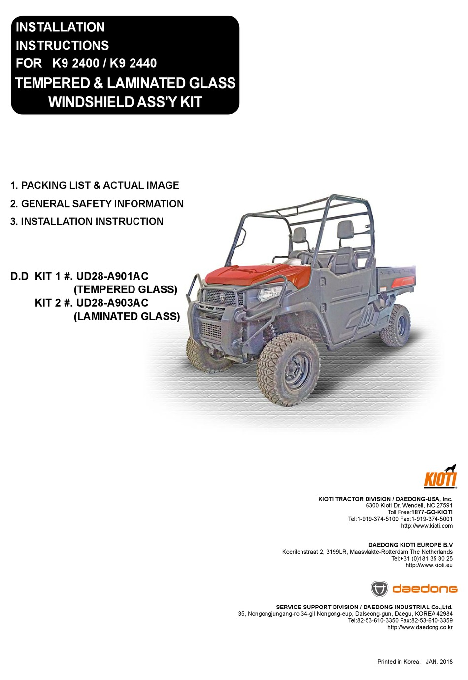 KIOTI K9 2400 INSTALLATION INSTRUCTIONS MANUAL Pdf Download ManualsLib