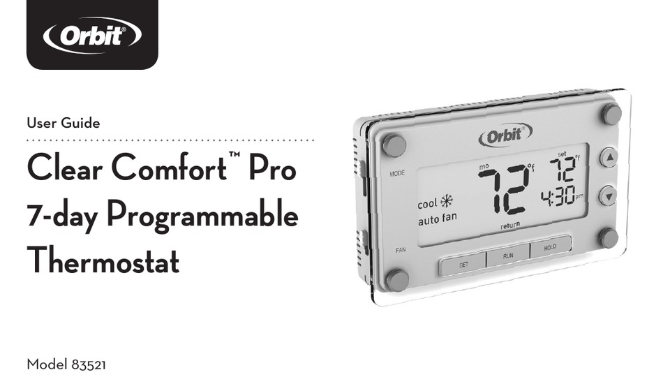 ベストセラー 北米版 オービット83521大型で読みやすいディスプレイを備えたクリアコンフォート Orbit Lar with Thermostat  Programmable Comfort Clear 83521 その他DIY、業務、産業用品 - panero.shop