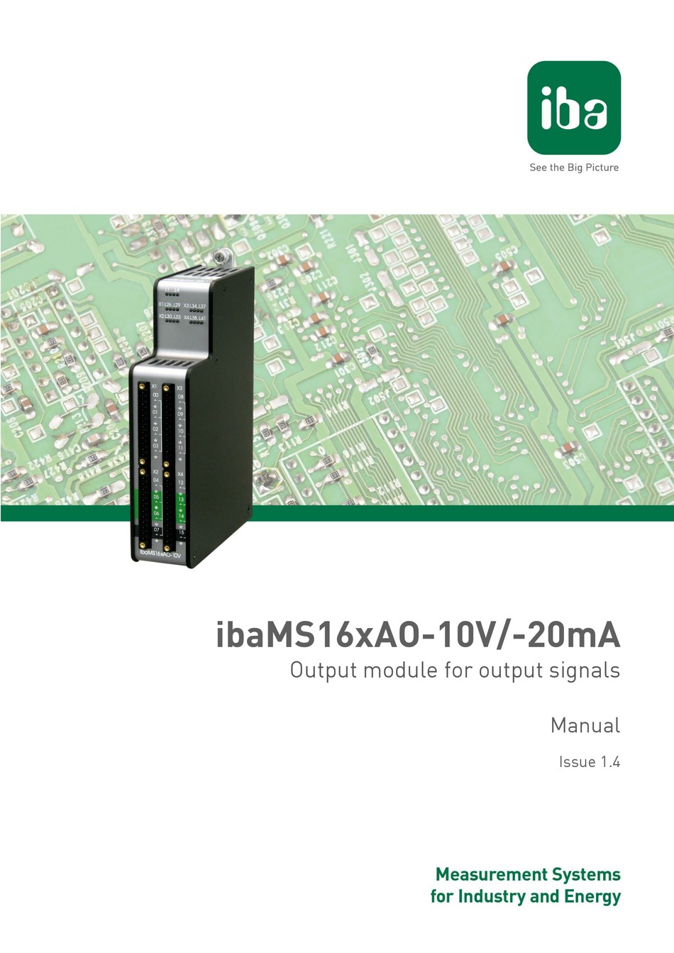 IBA IBAMS16XAO10V/20MA MANUAL Pdf Download ManualsLib