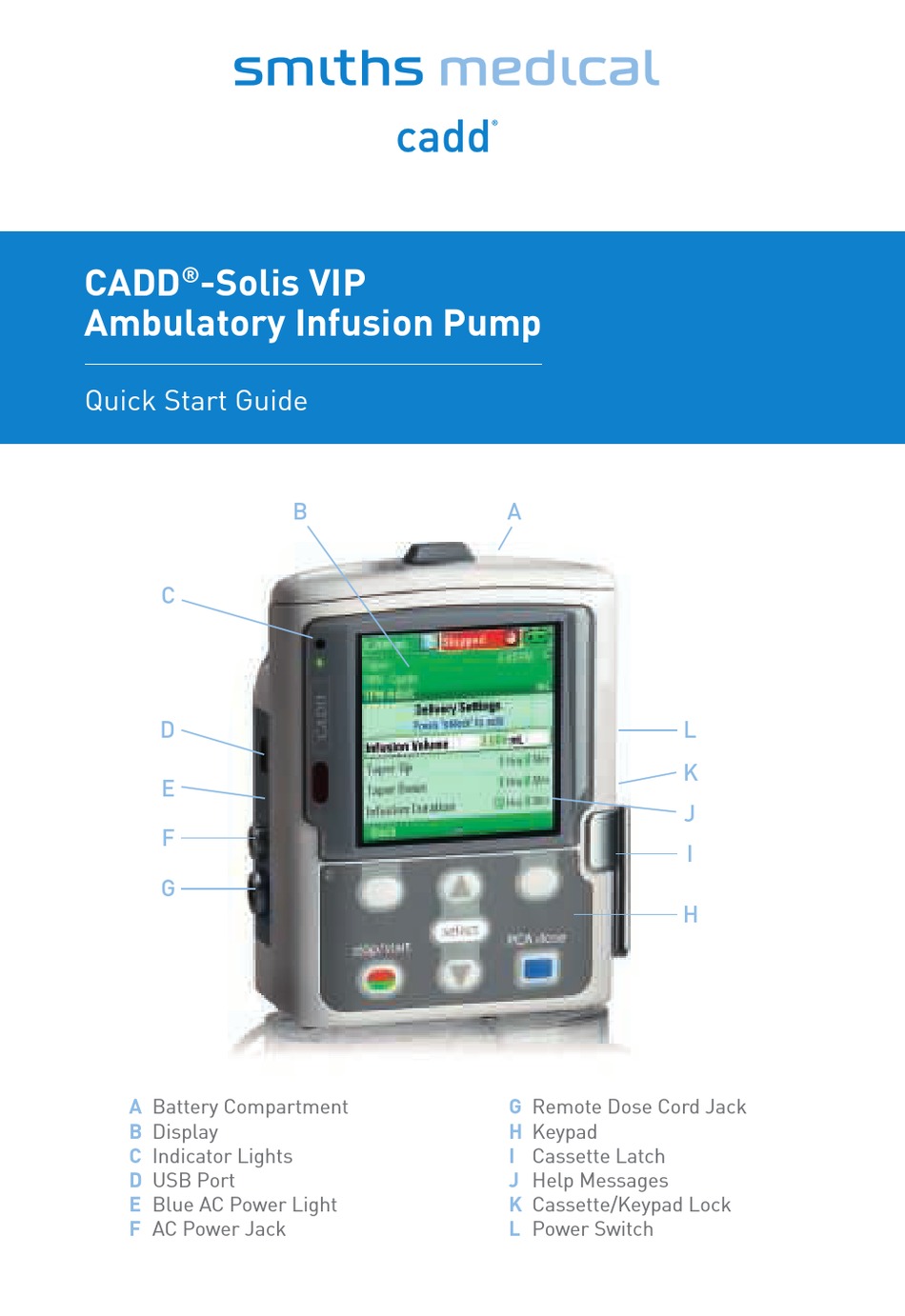 SMITHS MEDICAL CADDSOLIS VIP QUICK START MANUAL Pdf Download ManualsLib