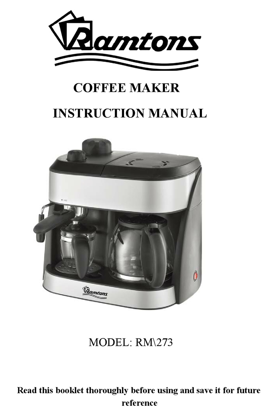 RAMTONS RM273 INSTRUCTION MANUAL Pdf 