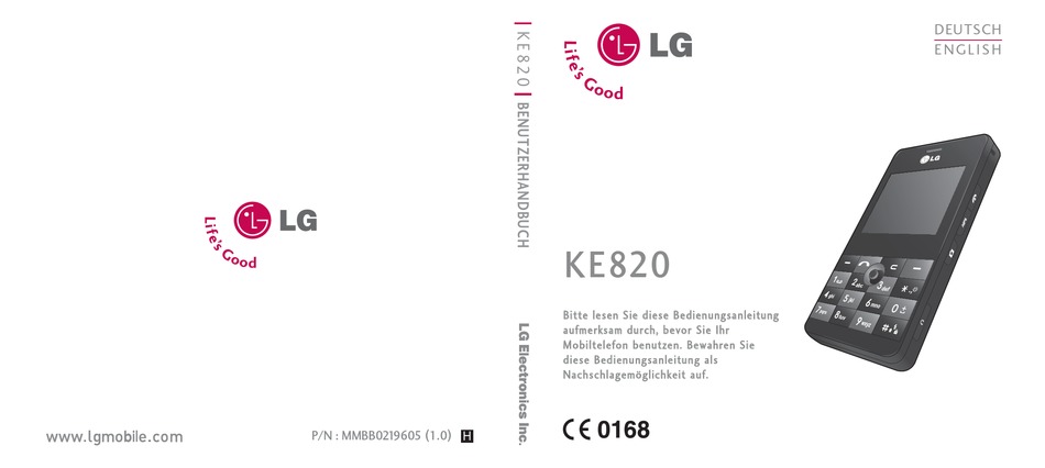 LG KE820 USER MANUAL Pdf Download | ManualsLib