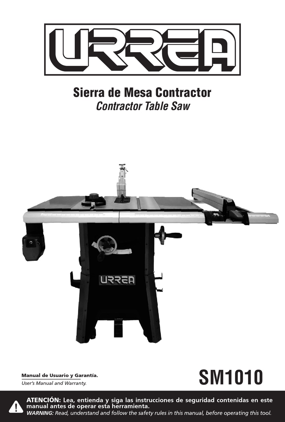 URREA SM1010 USER'S MANUAL AND WARRANTLY Pdf Download | ManualsLib