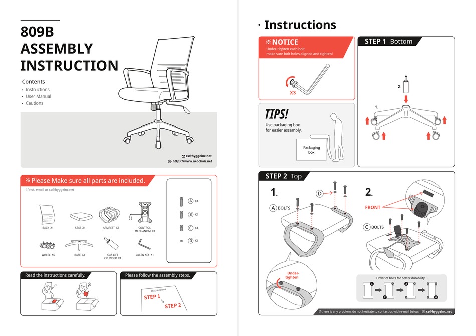 NEO CHAIR 809B ASSEMBLY INSTRUCTION Pdf Download ManualsLib