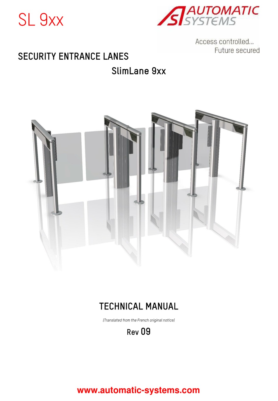 AUTOMATIC SYSTEMS SLIMLANE 9 SERIES TECHNICAL MANUAL Pdf Download