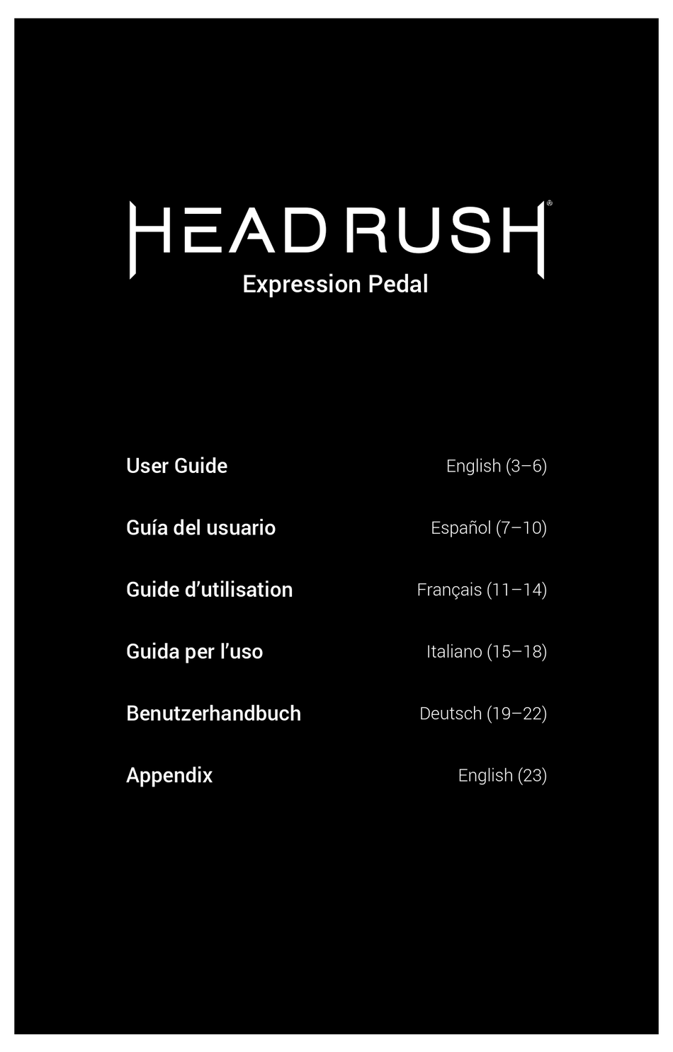 HEADRUSH 103177 USER MANUAL Pdf Download ManualsLib