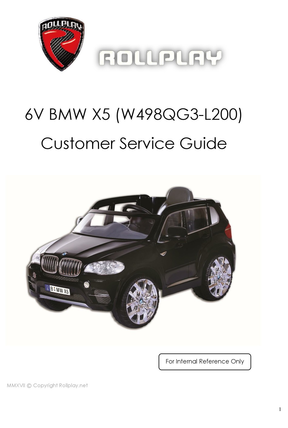 Rollplay 6v Bmw X5 Customer Service Manual Pdf Download Manualslib