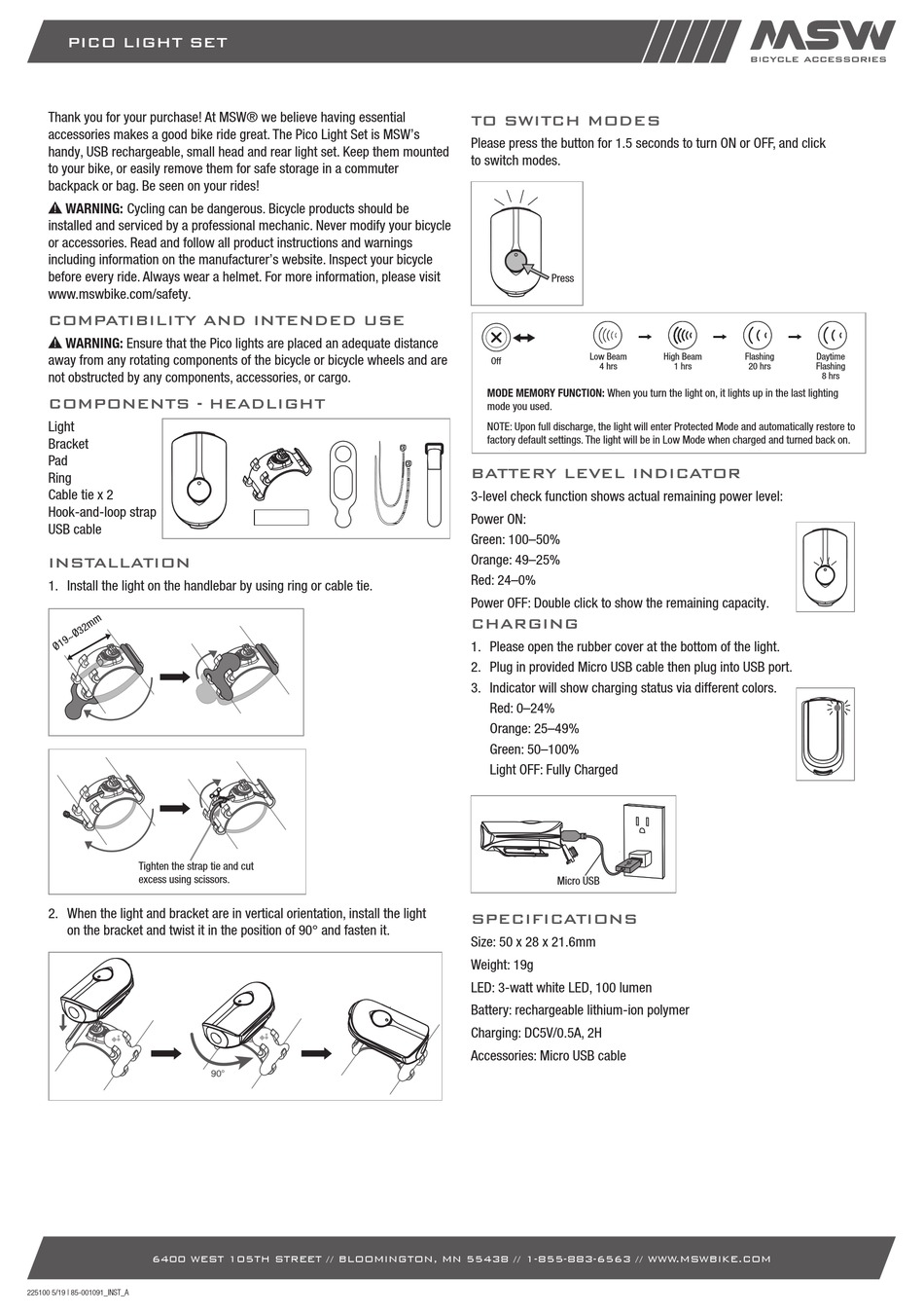 MSW PICO QUICK START MANUAL Pdf Download | ManualsLib