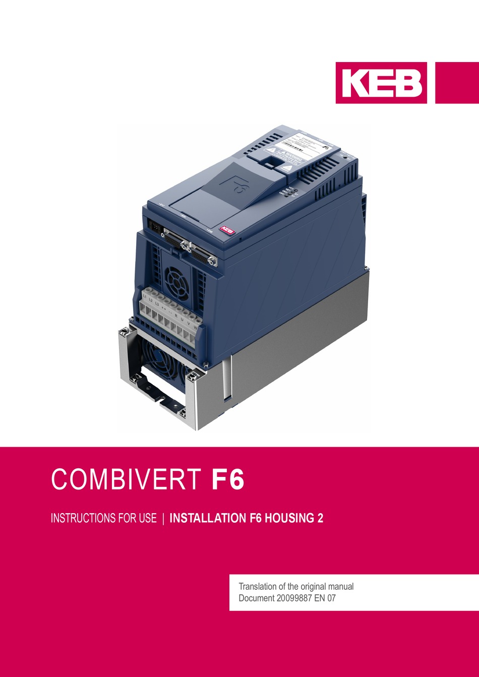 Keb Combivert F6 Series Instructions For Use Manual Pdf Download