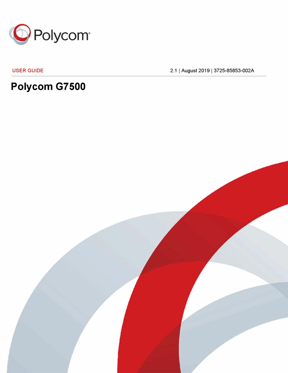 POLYCOM G7500 USER MANUAL Pdf Download | ManualsLib