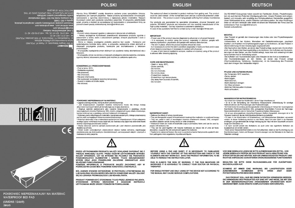 REH4MAT 12469 USER MANUAL Pdf Download | ManualsLib