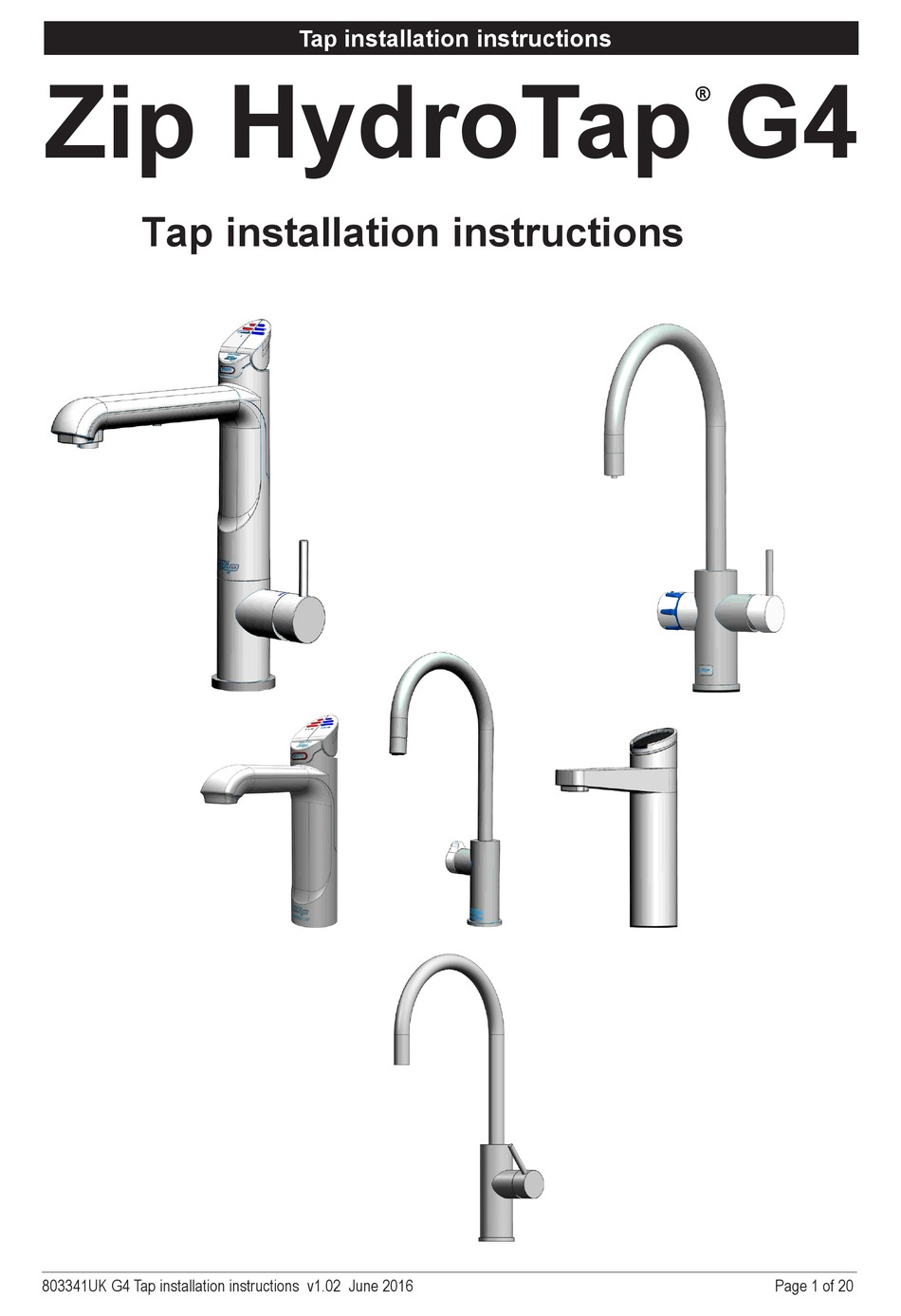 zip-hydrotap-g4-series-installation-instructions-manual-pdf-download