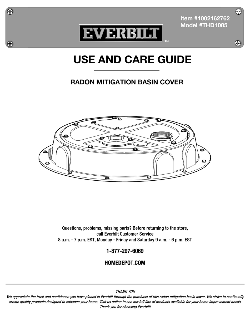 EVERBILT THD1085 USE AND CARE MANUAL Pdf Download ManualsLib