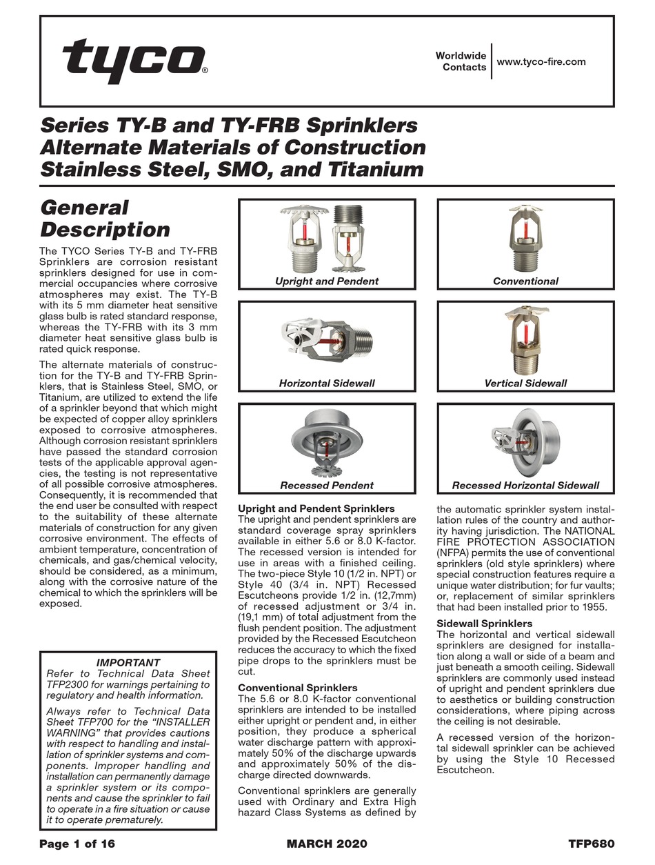 JOHNSON CONTROLS TYCO TY-B SERIES MANUAL Pdf Download | ManualsLib