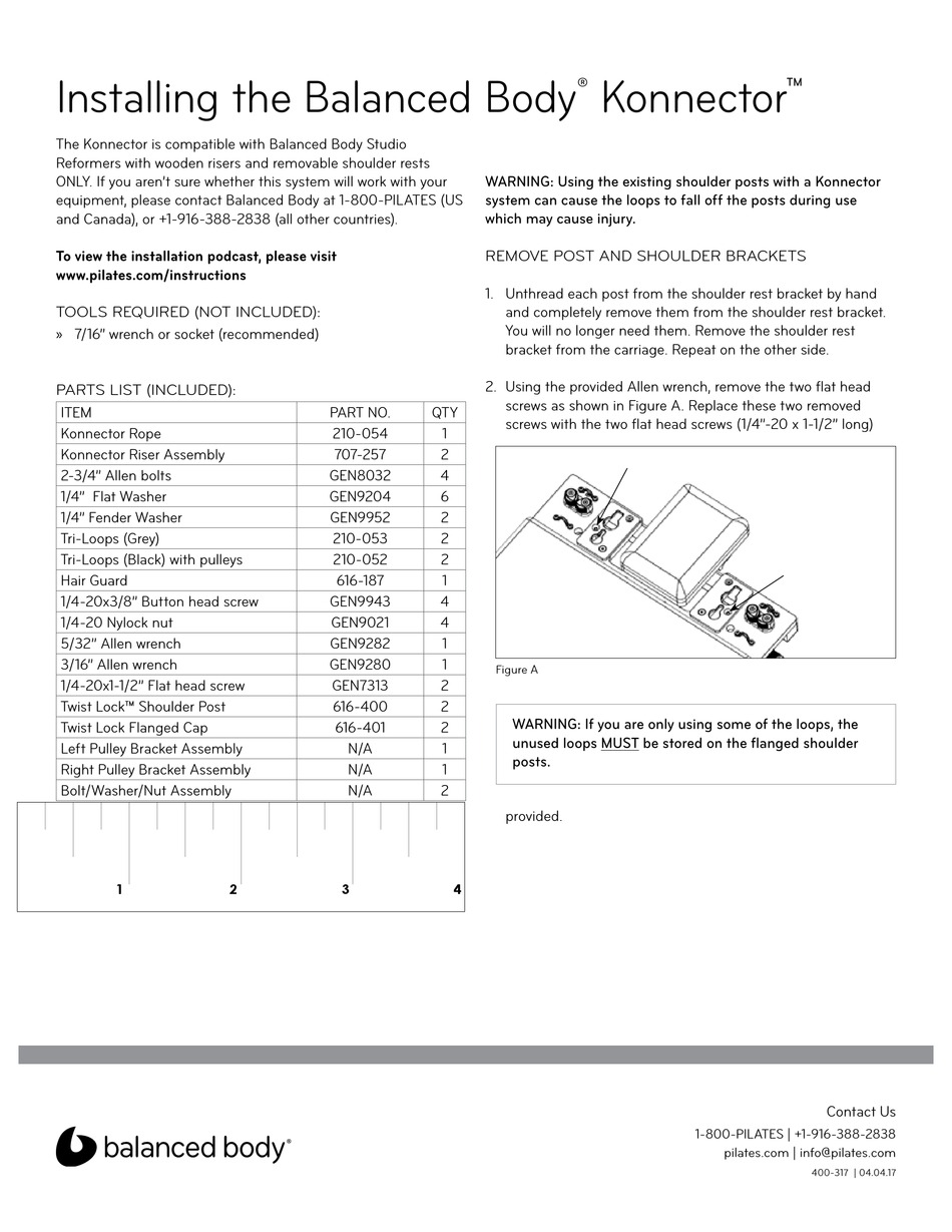 BALANCED BODY KONNECTOR INSTALLING Pdf Download ManualsLib