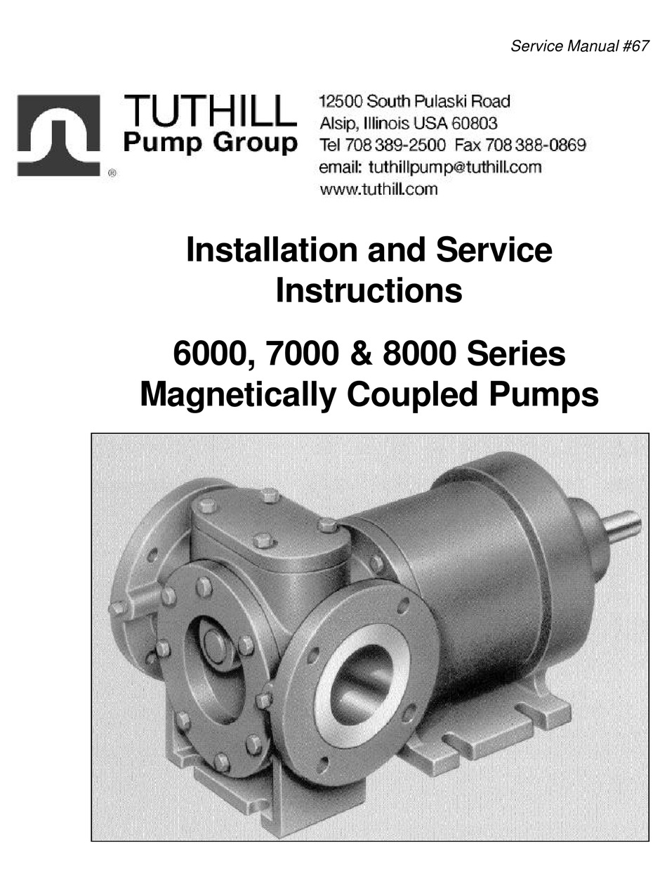 TUTHILL 6000 SERIES INSTALLATION AND SERVICE INSTRUCTIONS MANUAL Pdf