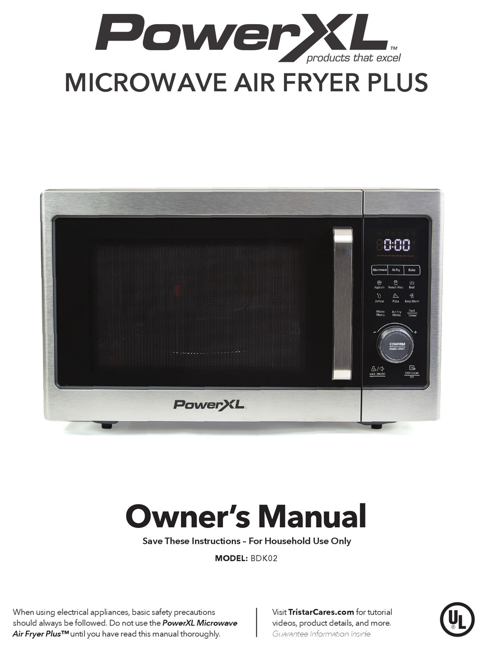POWERXL MICROWAVE AIR FRYER PLUS OWNER'S MANUAL Pdf Download | ManualsLib