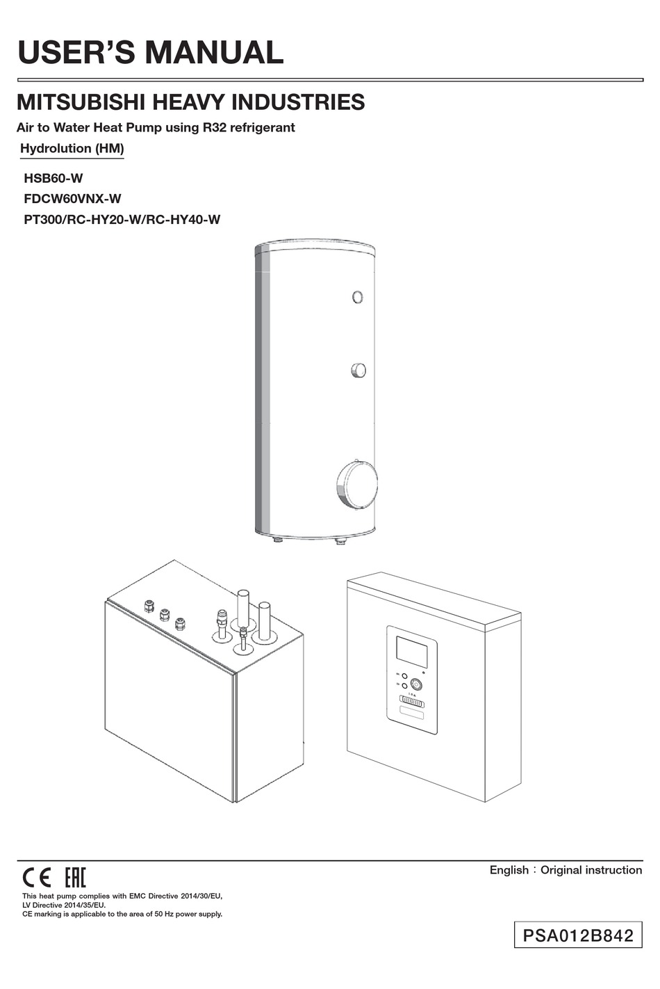 MITSUBISHI HEAVY INDUSTRIES HSB60-W USER MANUAL Pdf Download | ManualsLib