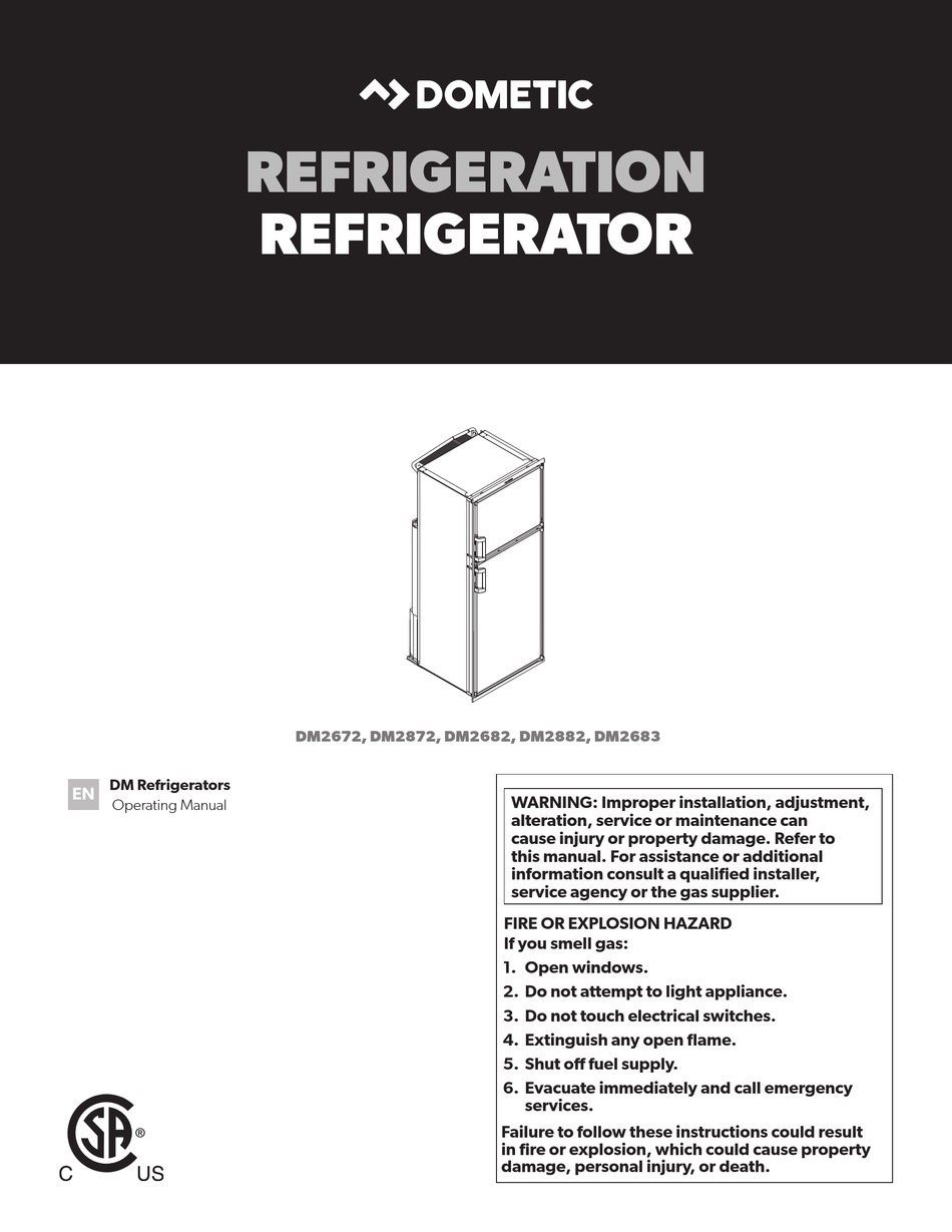 Dometic Dm2672 Operating Manual Pdf Download Manualslib