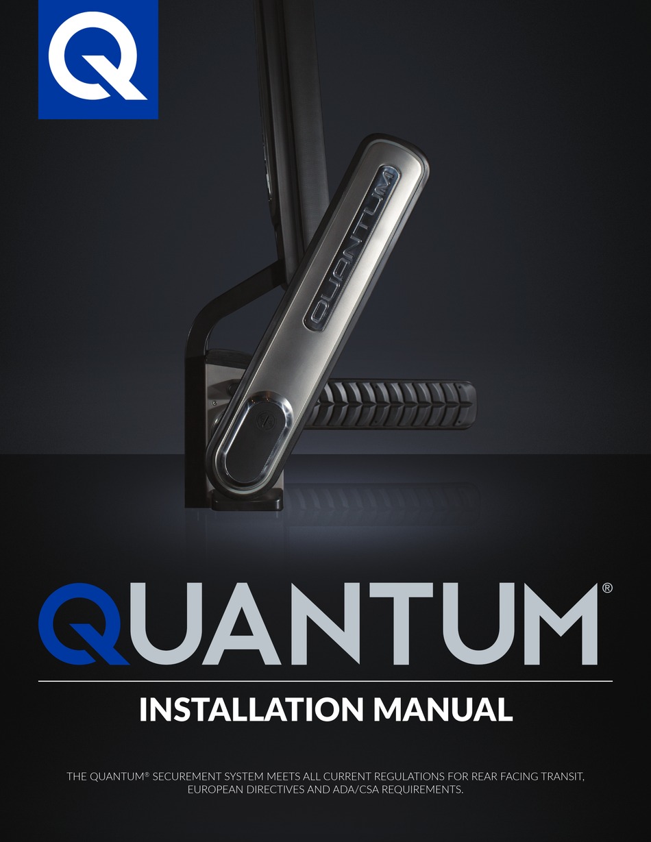 Q'STRAINT QUANTUM INSTALLATION MANUAL Pdf Download ManualsLib