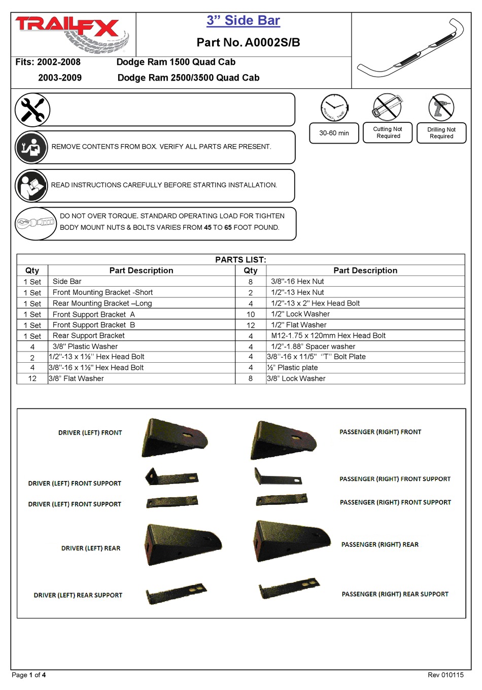 TRAILFX A0002S INSTALLATION INSTRUCTIONS Pdf Download ManualsLib