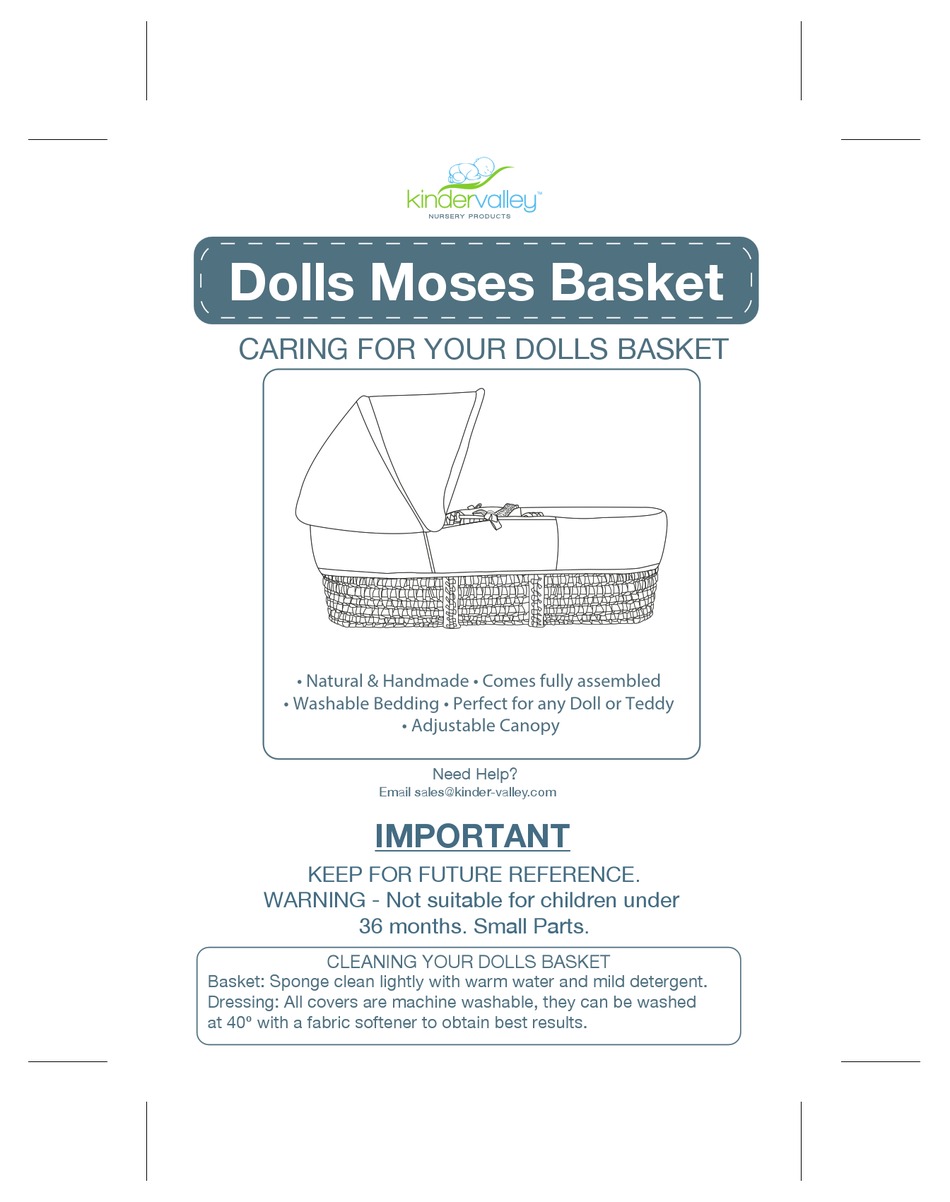 KINDER VALLEY DOLLS MOSES BASKET MANUAL Pdf Download ManualsLib